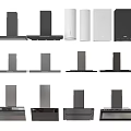 Various Modern Kitchen Range Hoods in Different Styles and Designs for Home Use 3d model