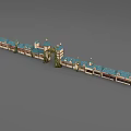 Medieval Retro Castle Gate Paradise Gate Playground Gate Castle Gate 3d model