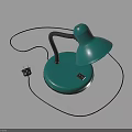 Turquoise Desk Lamp With Flexible Gooseneck Arm Round Base And Black Cable