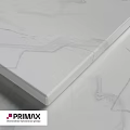 White Marble Components With Smooth Edge And Natural Veins For Countertops