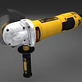 Industrial Angle Grinder With Yellow And Black Design Cutting Disc And Ergonomic Handle For Metalworking