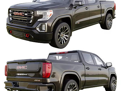GMC Sierra Pickup Truck Front And Rear Views 3d model