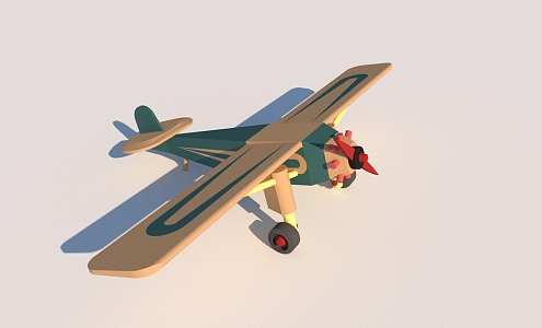 Children's toy airplane model 3d model