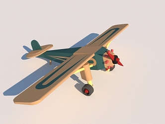 Children's toy airplane model 3d model