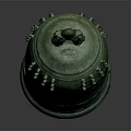 Ancient Bronze Musical Instrument Bell With Decorative Top Intricate Carvings And Green Patina