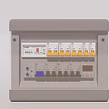 Modern Electrical Switch Panel With Multiple Switches Indicator Lights And Control Functions 3d model