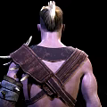 Fantasy Warrior Character With Muscular Build Wearing Spiked Leather Armor And Short Hair