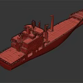 Special Purpose Vessel With Long Flat Deck Superstructure And Green Marked Area