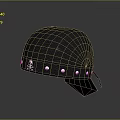 Black Leather Helmet with Skull Logo and Silver Rivets for Motorcycle Riding