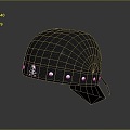 Hat Hat Realistic Punk Leather Hat 3d model