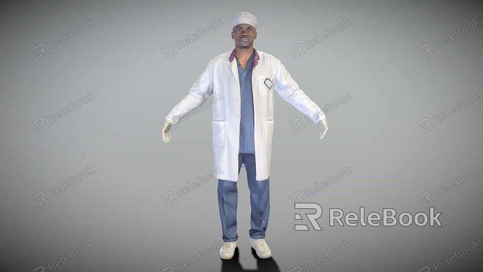 Modern man male young doctor model