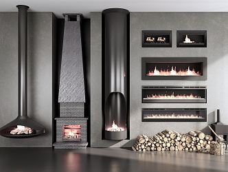 Modern Fireplace 3d model