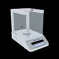 White Commercial Precision Balance with Glass Enclosure Digital Display and Control Buttons