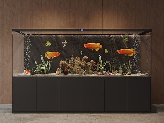 modern fish tank aquarium 3d model