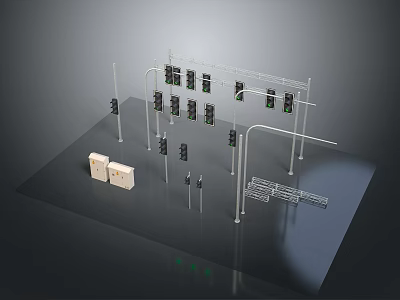 Modern Home Furniture With Metal Storage Racks And Wooden Boxes Organizer 3d model