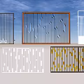Various Decorative Metal Screens With Different Patterns Colors And Modern Designs 3d model