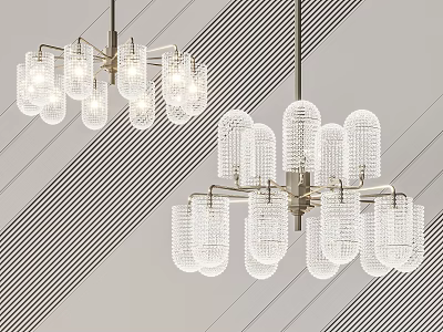 Modern crystal chandelier 3d model