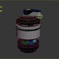 Futuristic Mechanical Weapon With Black White Design And Red Bottom Components