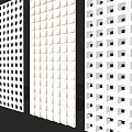 Background Wall Design With Grid Dot Square And Diagonal Patterns 3d model