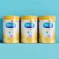 Three Ceramic Containers With Yellow Lids On Light Blue Background 3d model