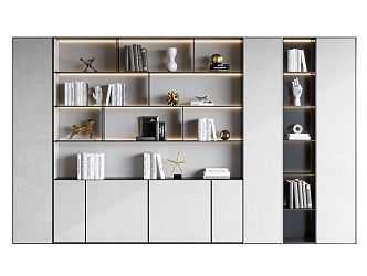 Modern bookcase 3d model