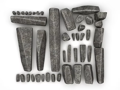 Stone Wood Blocks Columns And Pieces In Diverse Shapes Sizes And Styles 3d model