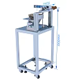 Industrial Equipment Featuring Vertical Structure Control Panel Grid Basket Measured Dimensions And Wheels