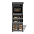 Multi Layer Kitchen Appliance With Transparent Door And Baking Items Inside
