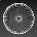 Round White Washbasin With Geometric Pattern Design For Modern Bathroom