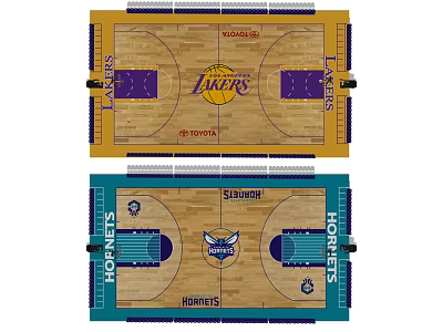 modern basketball court 3d model