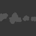 Olive Trees With Lush Green Foliage And Different Shapes Isolated On Black Background