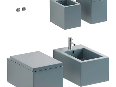 Sleek Modern Ceramic Toilet Design With Simple Lines And Wall Mounted Concealed Tank 3d model