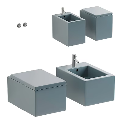 Sleek Modern Ceramic Toilet Design With Simple Lines And Wall Mounted Concealed Tank 3d model