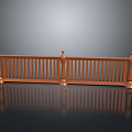 Architectural Wooden Railing Design With Decorative Posts Balusters And Finials For Building 3d model