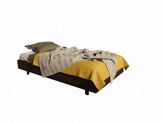 Modern Single Bed 3d model