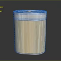 Natural Bamboo Storage Bin With Lid And White Fabric Trim For Home Use