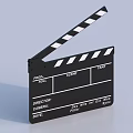 Classic Black And White Movie Clapperboard Slate With Director Camera Date Details