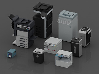 printer laser scanner camera copier fax machine 3d model