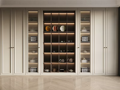 Jane European Decorative Cabinet Decorative Cabinet Tea Cabinet 3d model