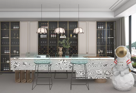 Modern Bar Room 3d model
