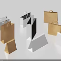 Stylish Everyday Shopping Bags In White And Brown With Practical Handle Designs