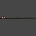 Traditional Samurai Swords With Red Handles And Silver Blades On Black Background