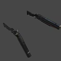 Ranger Arms K280 Tactical Rifle Black Body With Red Accent Lines And Futuristic Military Design