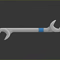 Professional Hardware Tool Wrench With Silver Metal Body And Blue Grip Strap