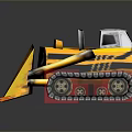Yellow Bulldozer Featuring FARMA Lettering On Blade Grey Tracks And Black Yellow Body
