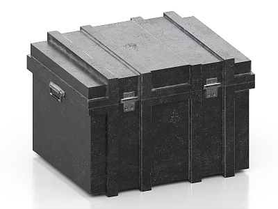 Weapon Storage Box With Heavy Duty Metal Latches And Black Military Durable Design 3d model
