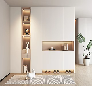 Modern Entrance Shoe Cabinet 3d model