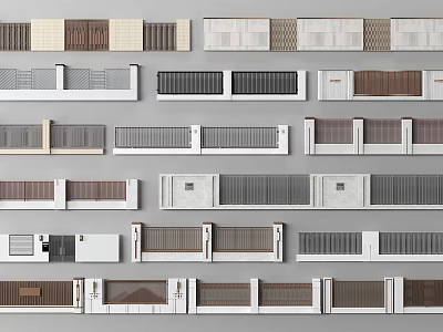 Building Exterior Walls With Various Designs Materials And Textures For Modern Architecture 3d model