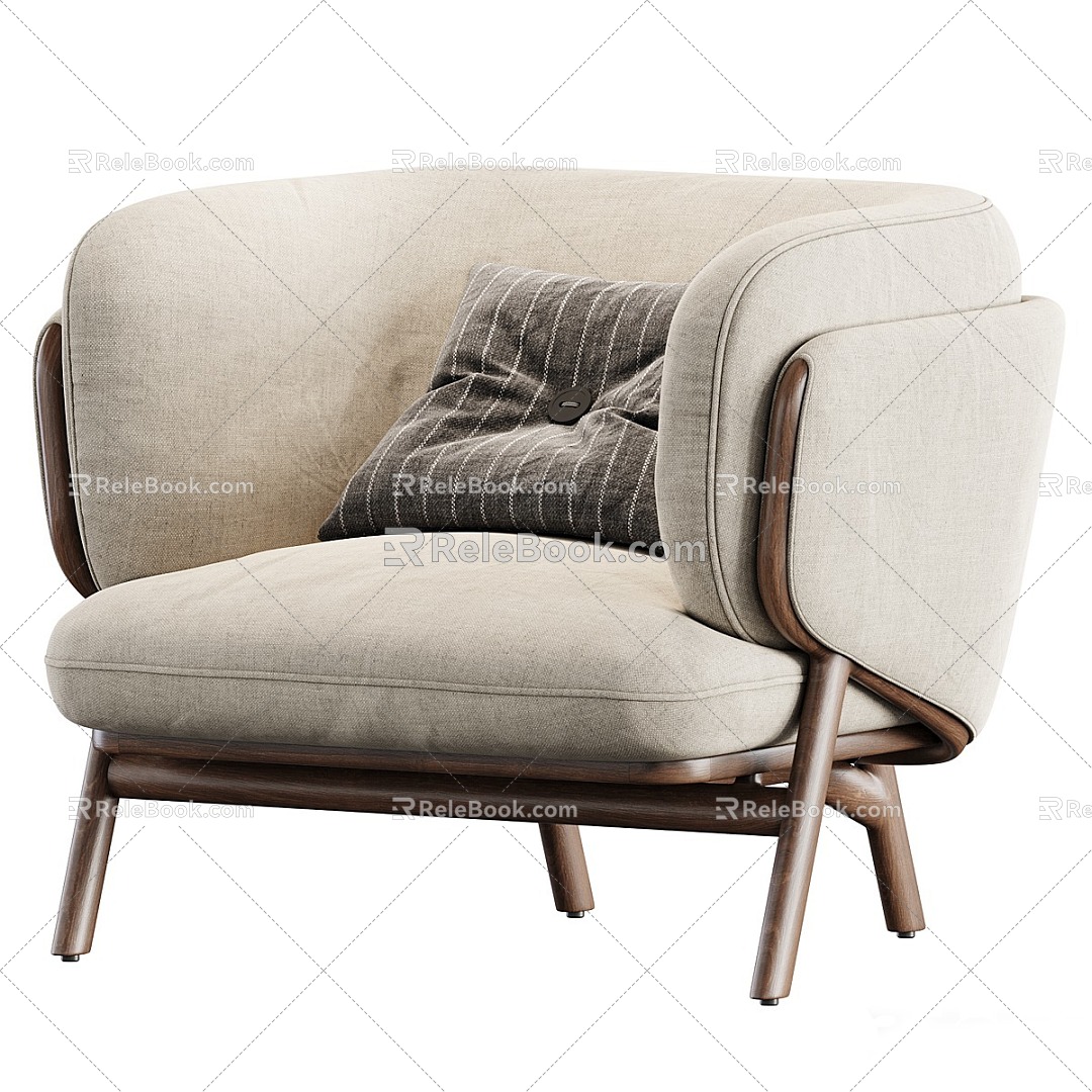 Modern Sofa Chair Leisure Chair Single Chair Armchair 3d model