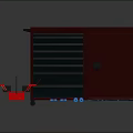 Red Tool Cabinet With Multiple Drawers And Scattered Hardware Tools For Workshop 3d model